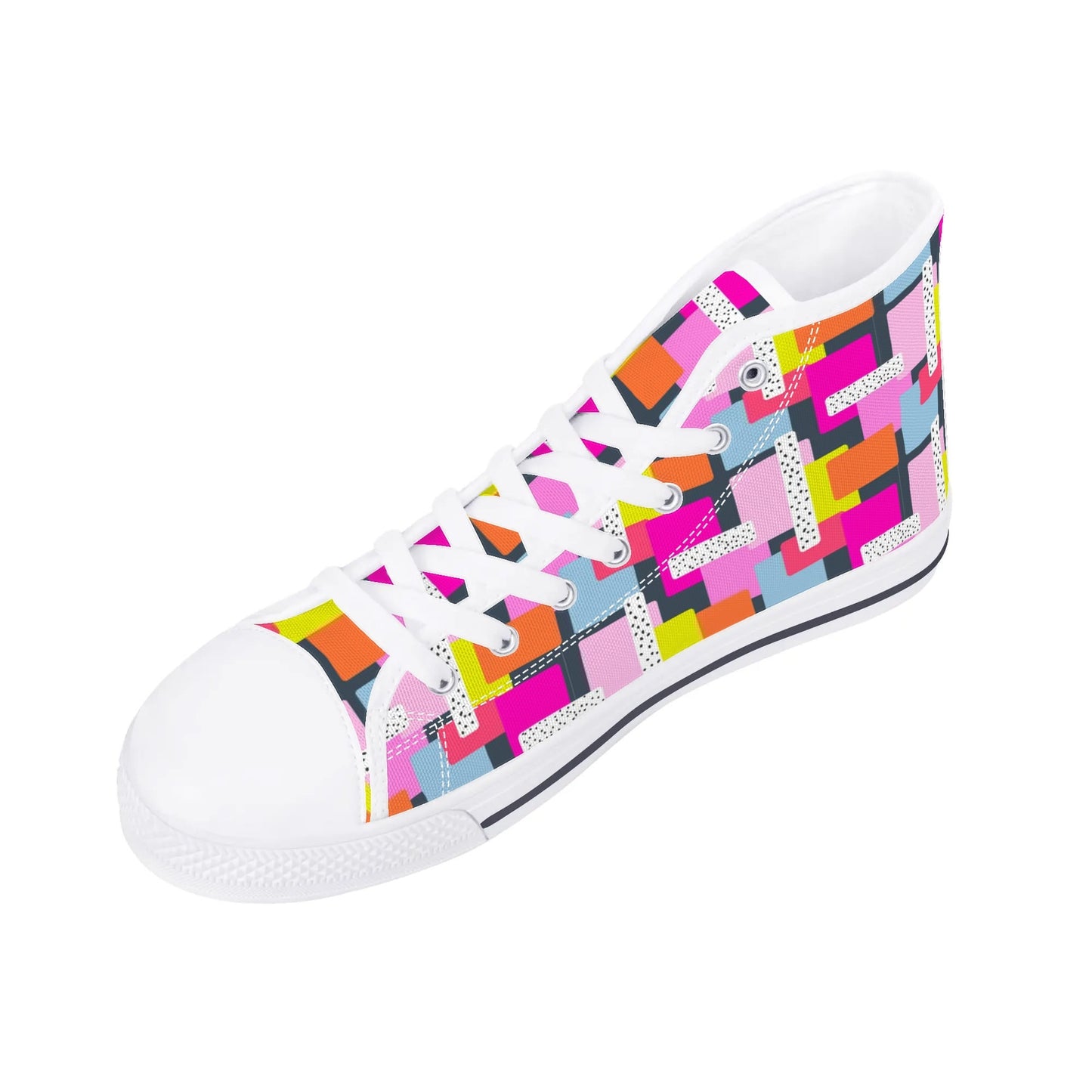 Womens High Top Canvas Shoes - Customized Tongue