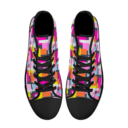 Womens High Top Canvas Shoes - Customized Tongue