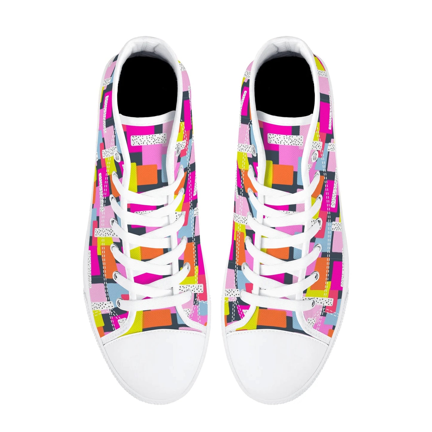 Womens High Top Canvas Shoes - Customized Tongue