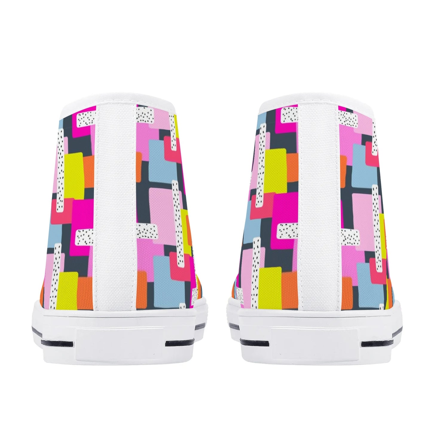 Womens High Top Canvas Shoes - Customized Tongue