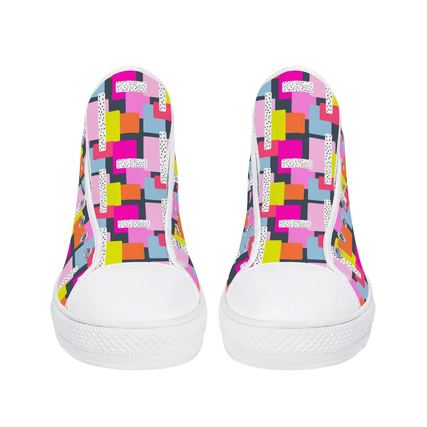 Womens High Top Canvas Shoes - Customized Tongue