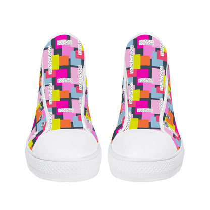 Womens High Top Canvas Shoes - Customized Tongue