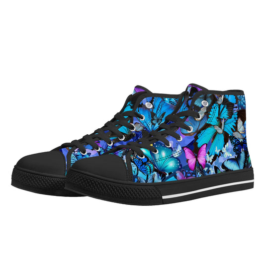 Blue Fly - Womens High Top Canvas Shoes