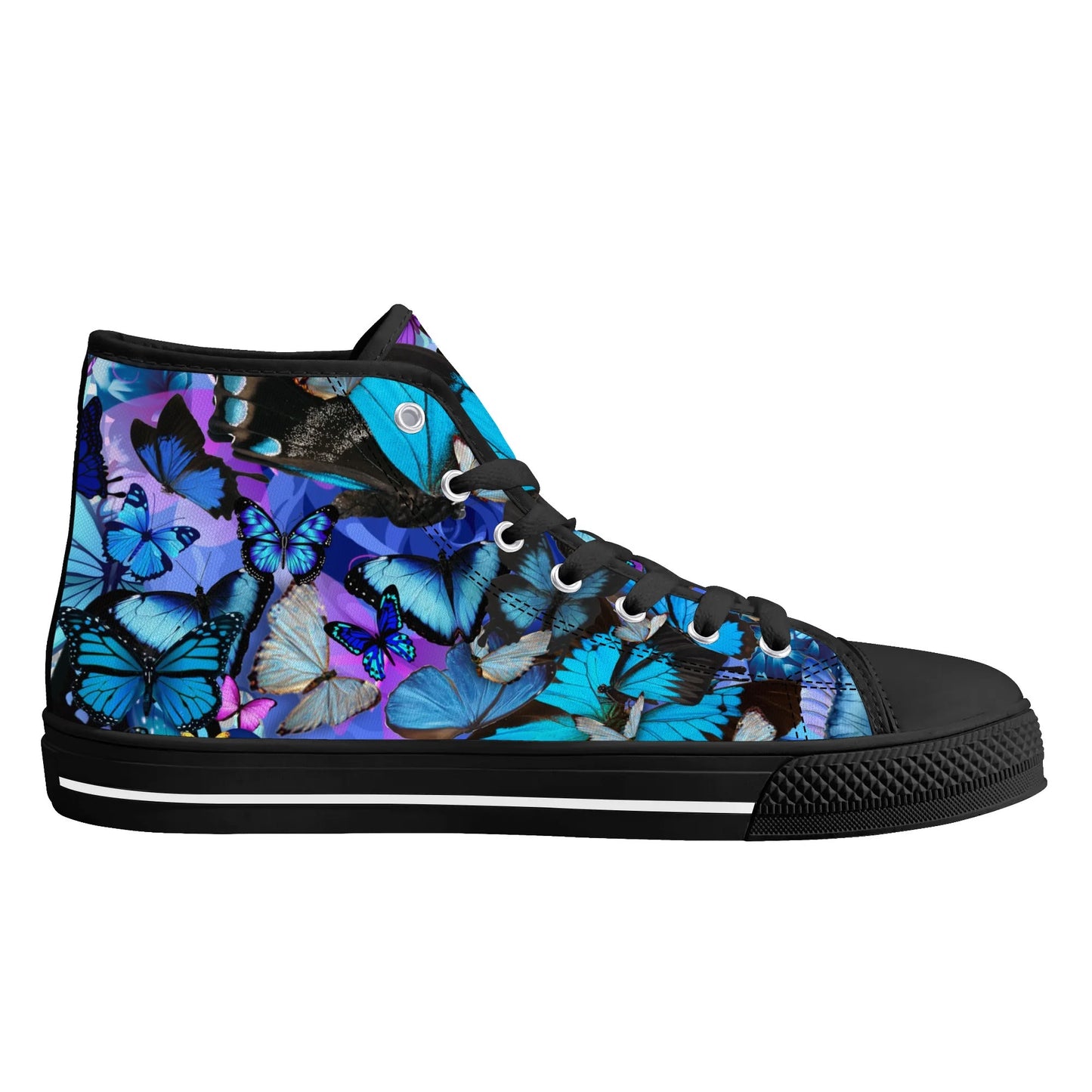 Blue Fly - Womens High Top Canvas Shoes