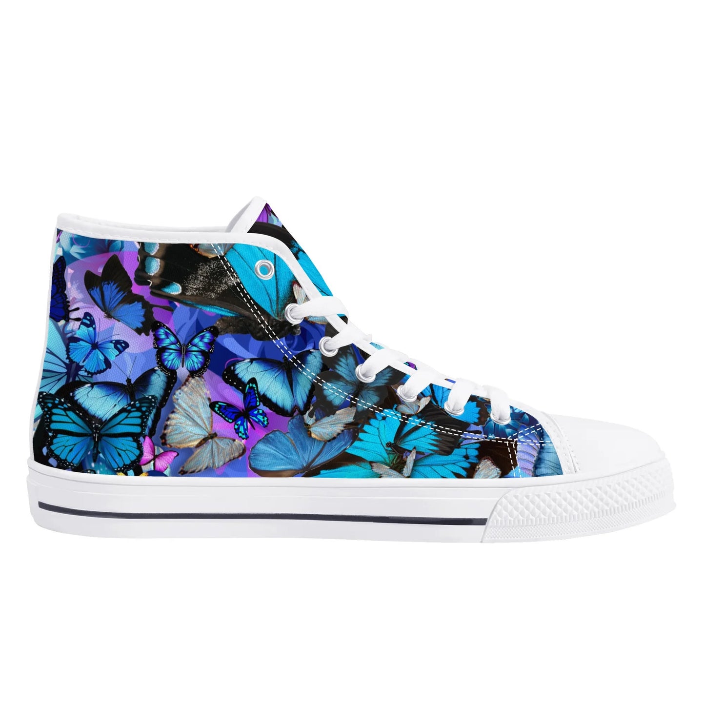 Blue Fly - Womens High Top Canvas Shoes