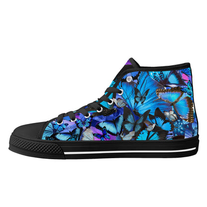 Blue Fly - Womens High Top Canvas Shoes