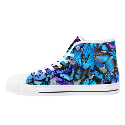 Blue Fly - Womens High Top Canvas Shoes