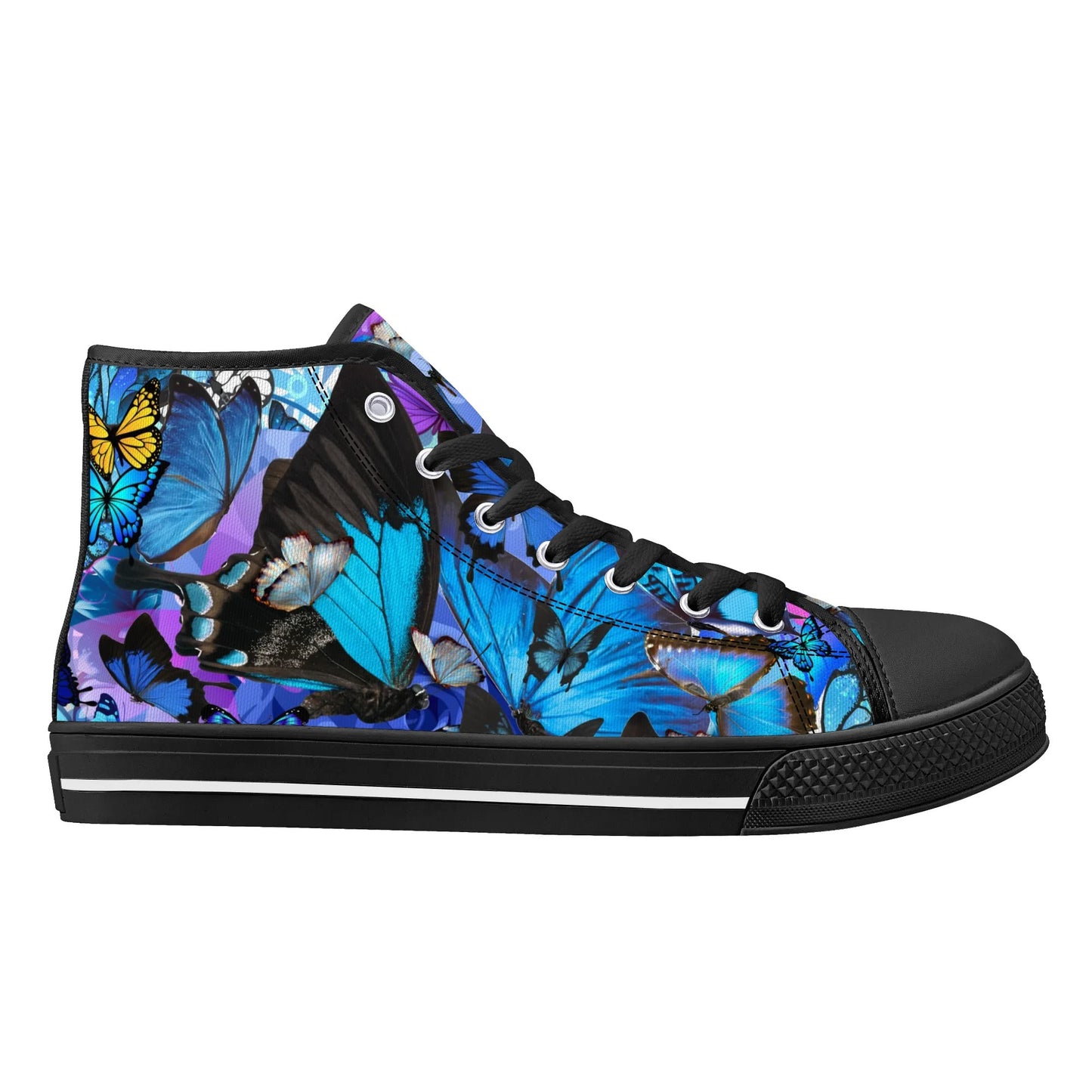 Blue Fly - Womens High Top Canvas Shoes