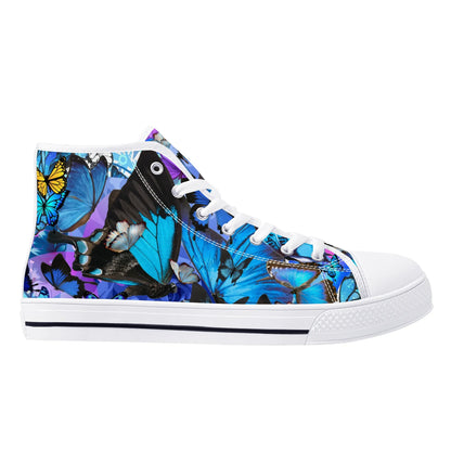 Blue Fly - Womens High Top Canvas Shoes