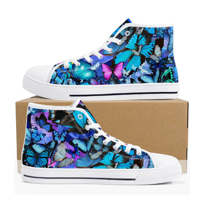 Blue Fly - Womens High Top Canvas Shoes