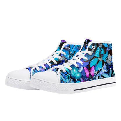 Blue Fly - Womens High Top Canvas Shoes