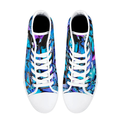 Blue Fly - Womens High Top Canvas Shoes