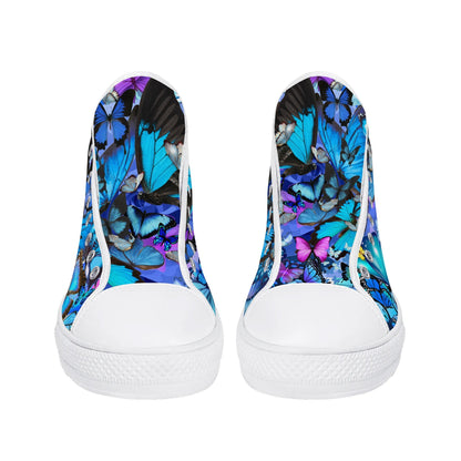 Blue Fly - Womens High Top Canvas Shoes