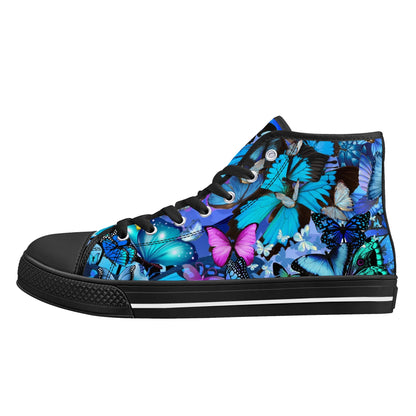 Blue Fly - Womens High Top Canvas Shoes