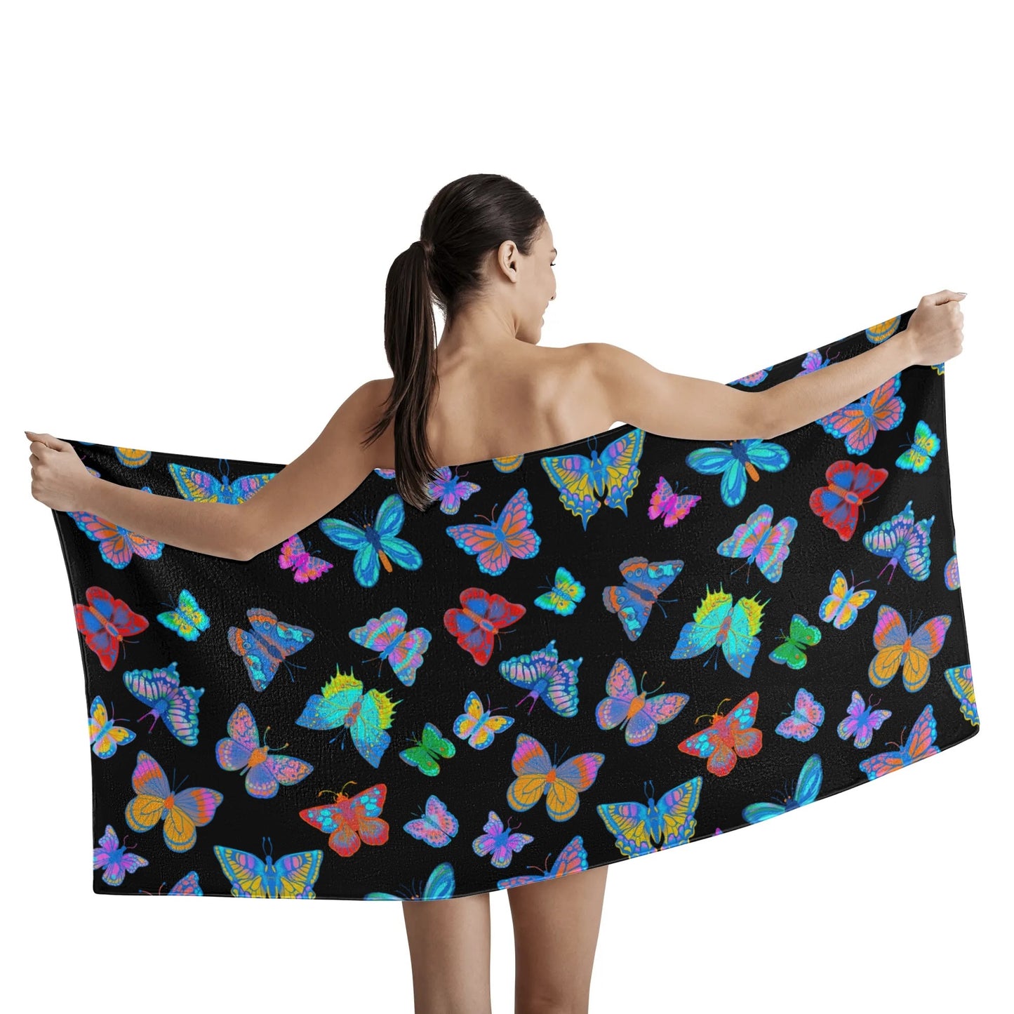 Rainbow Butterfly - Bath Towel