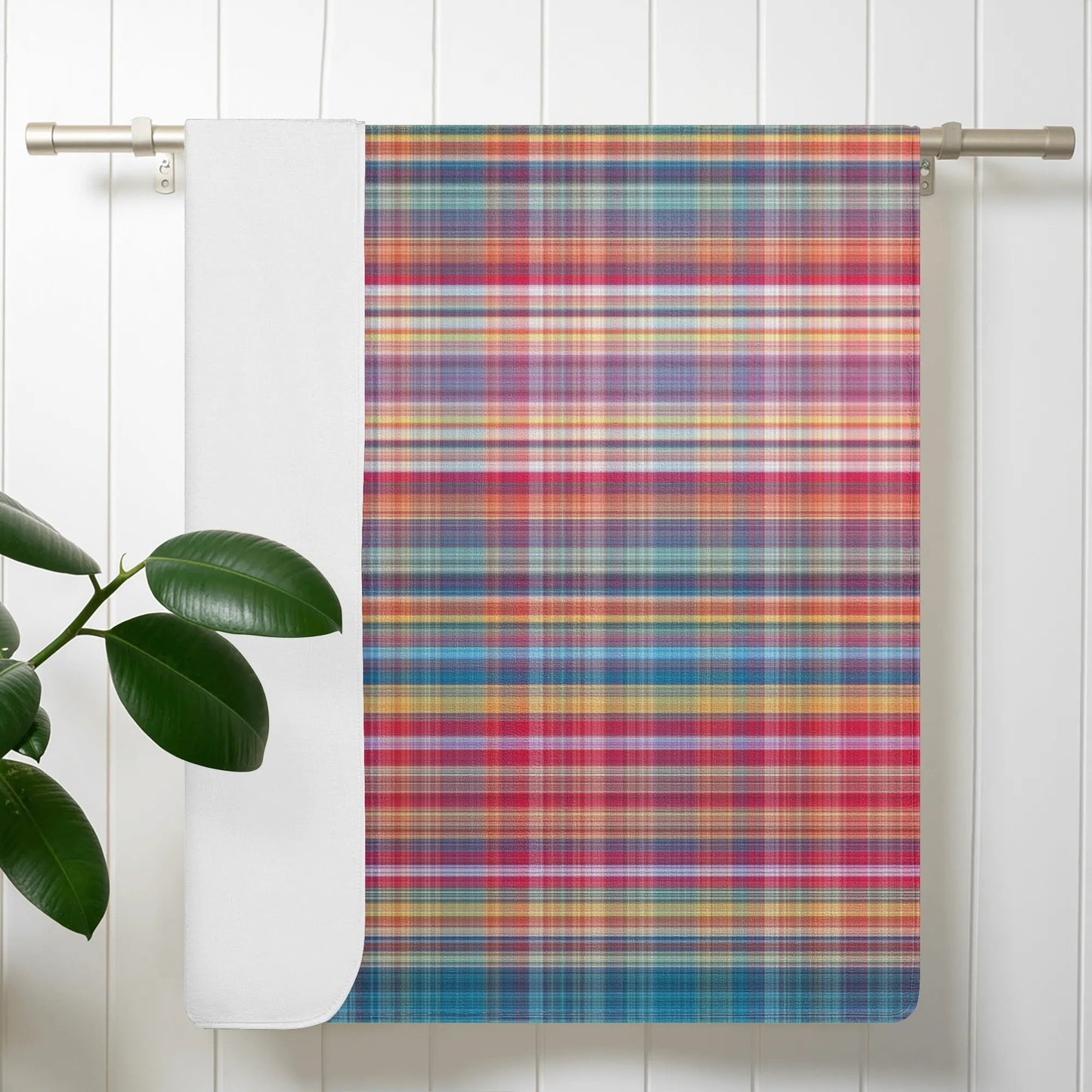 Rainbow Plaid - Bath Towel