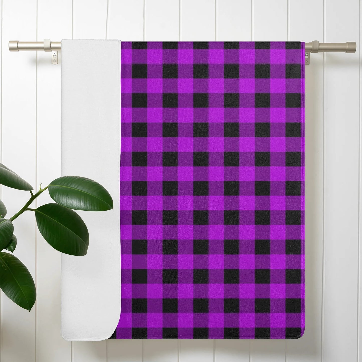 Fuschia Plaid - Bath Towel