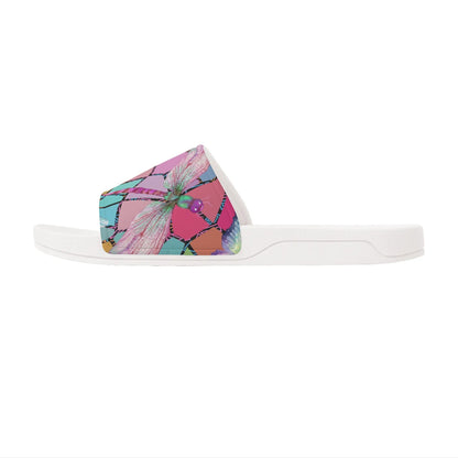 Dragon Fly Stained Glass - Womens Slide Sandals