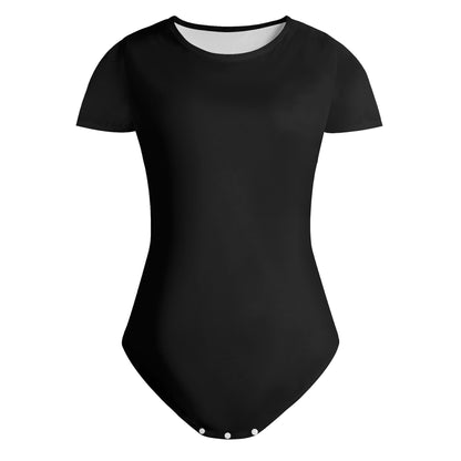 Womens Crew Neck Short Sleeve Slim Fit Bodysuit