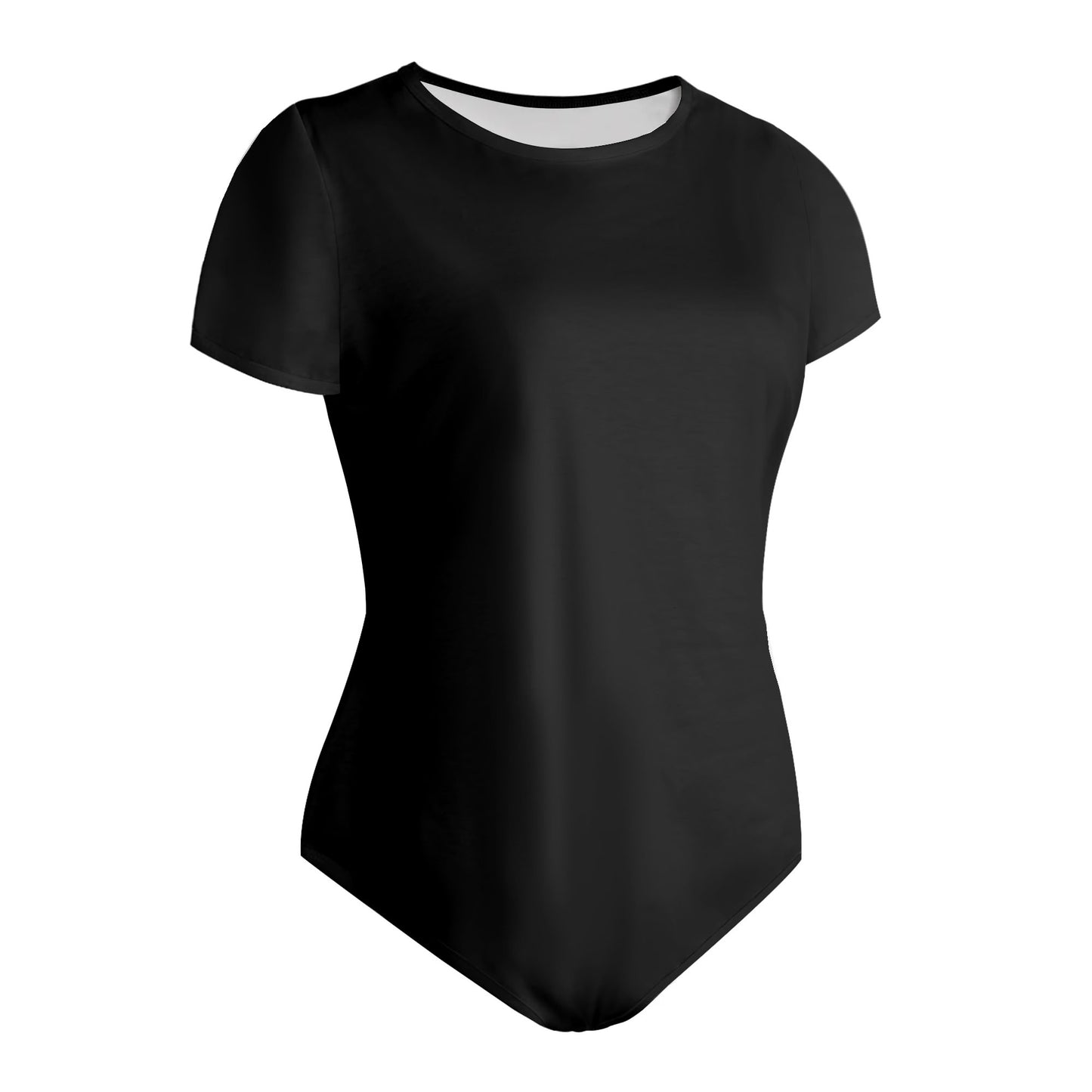 Womens Crew Neck Short Sleeve Slim Fit Bodysuit