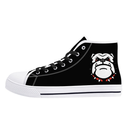 Georgia - BE A BULLDOG BLACK/RED - Mens High Top Canvas Shoes