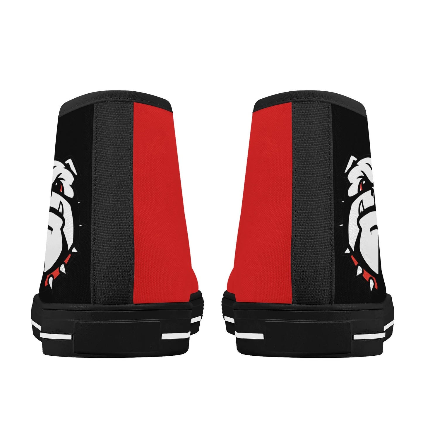 Georgia - BE A BULLDOG BLACK/RED - Mens High Top Canvas Shoes