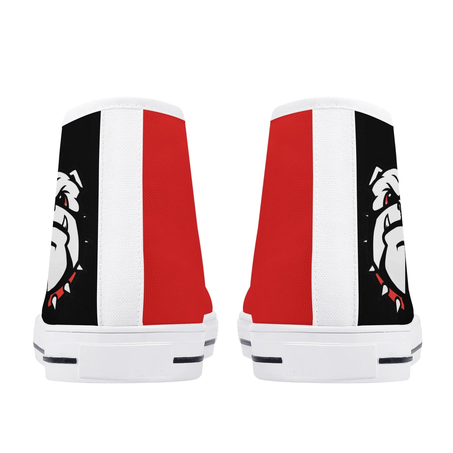 Georgia - BE A BULLDOG BLACK/RED - Mens High Top Canvas Shoes