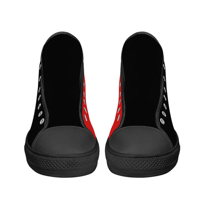 Georgia - BE A BULLDOG BLACK/RED - Mens High Top Canvas Shoes