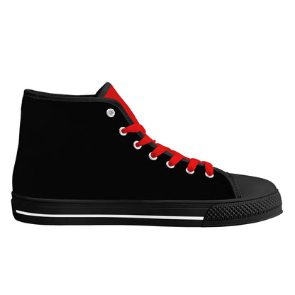 UGA - BE A BULLDOG - BLACK/RED TONGUE Mens High Top Canvas Shoes