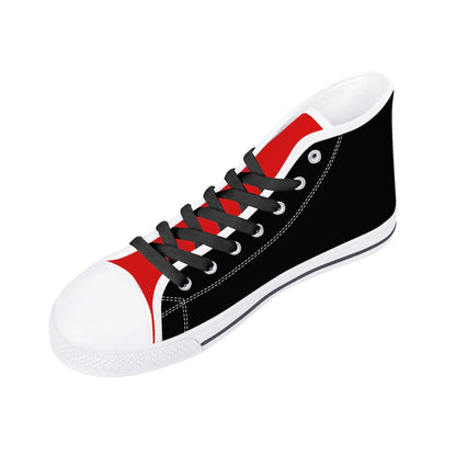 UGA - BE A BULLDOG - BLACK/RED TONGUE Mens High Top Canvas Shoes