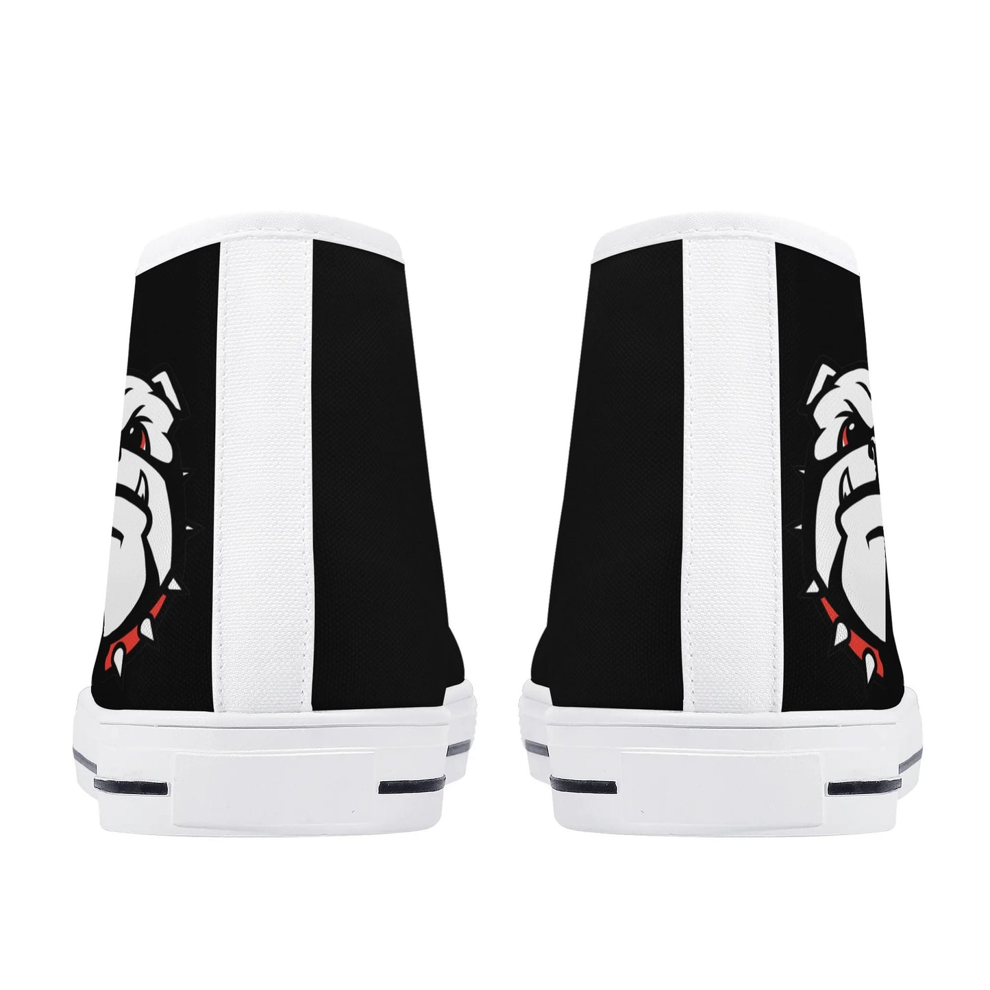 UGA - BE A BULLDOG - BLACK/RED TONGUE Mens High Top Canvas Shoes