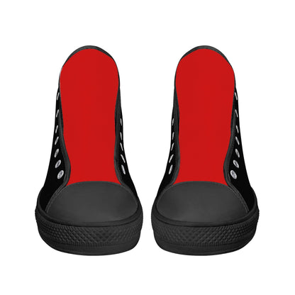 UGA - BE A BULLDOG - BLACK/RED TONGUE Mens High Top Canvas Shoes