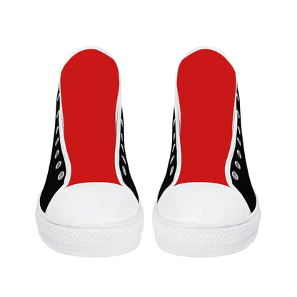 UGA - BE A BULLDOG - BLACK/RED TONGUE Mens High Top Canvas Shoes