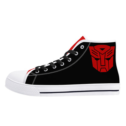 RED TRANSFORMER - Mens High Top Canvas Shoes