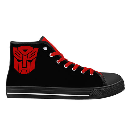 RED TRANSFORMER - Mens High Top Canvas Shoes