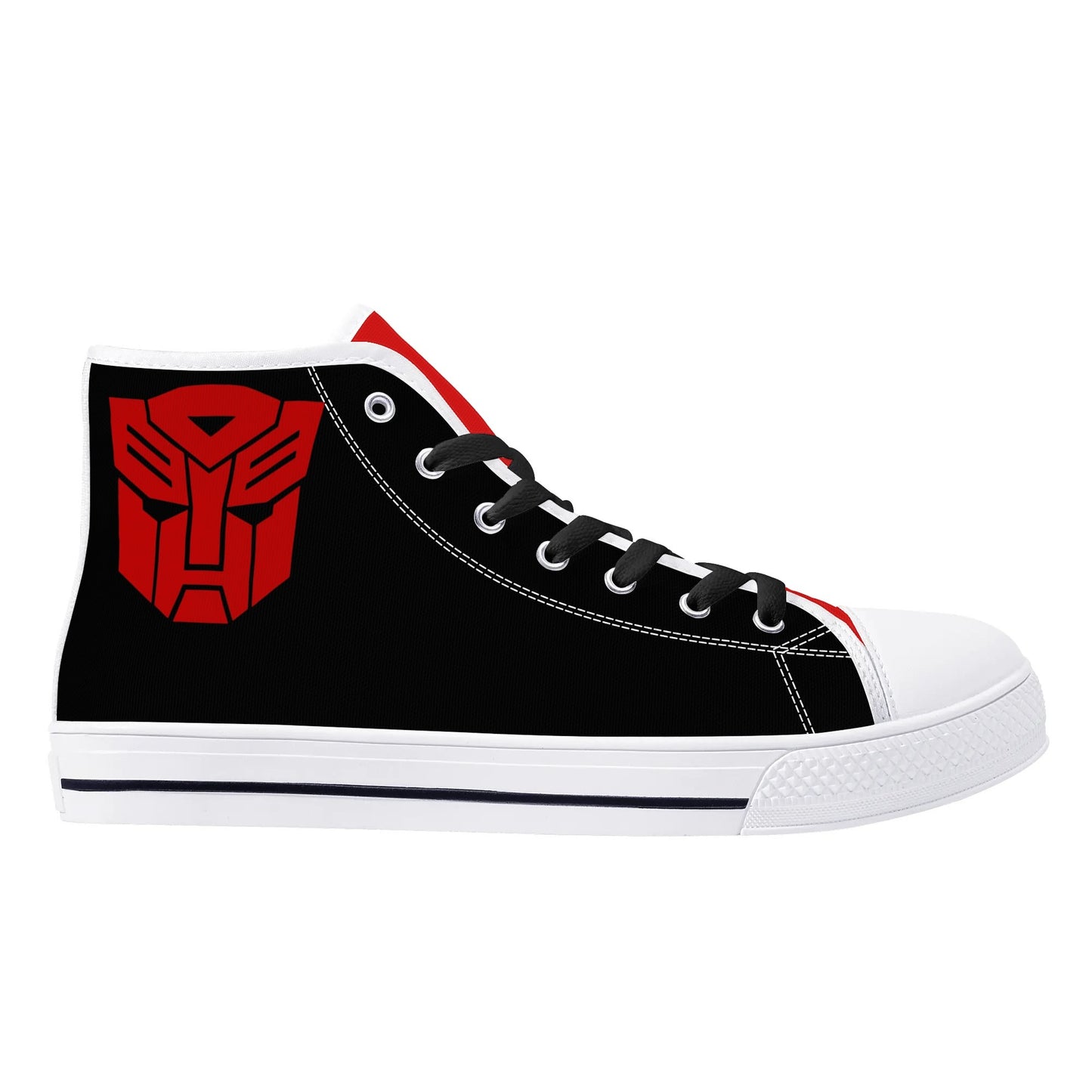 RED TRANSFORMER - Mens High Top Canvas Shoes