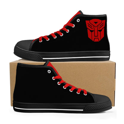 RED TRANSFORMER - Mens High Top Canvas Shoes