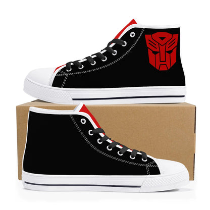 RED TRANSFORMER - Mens High Top Canvas Shoes