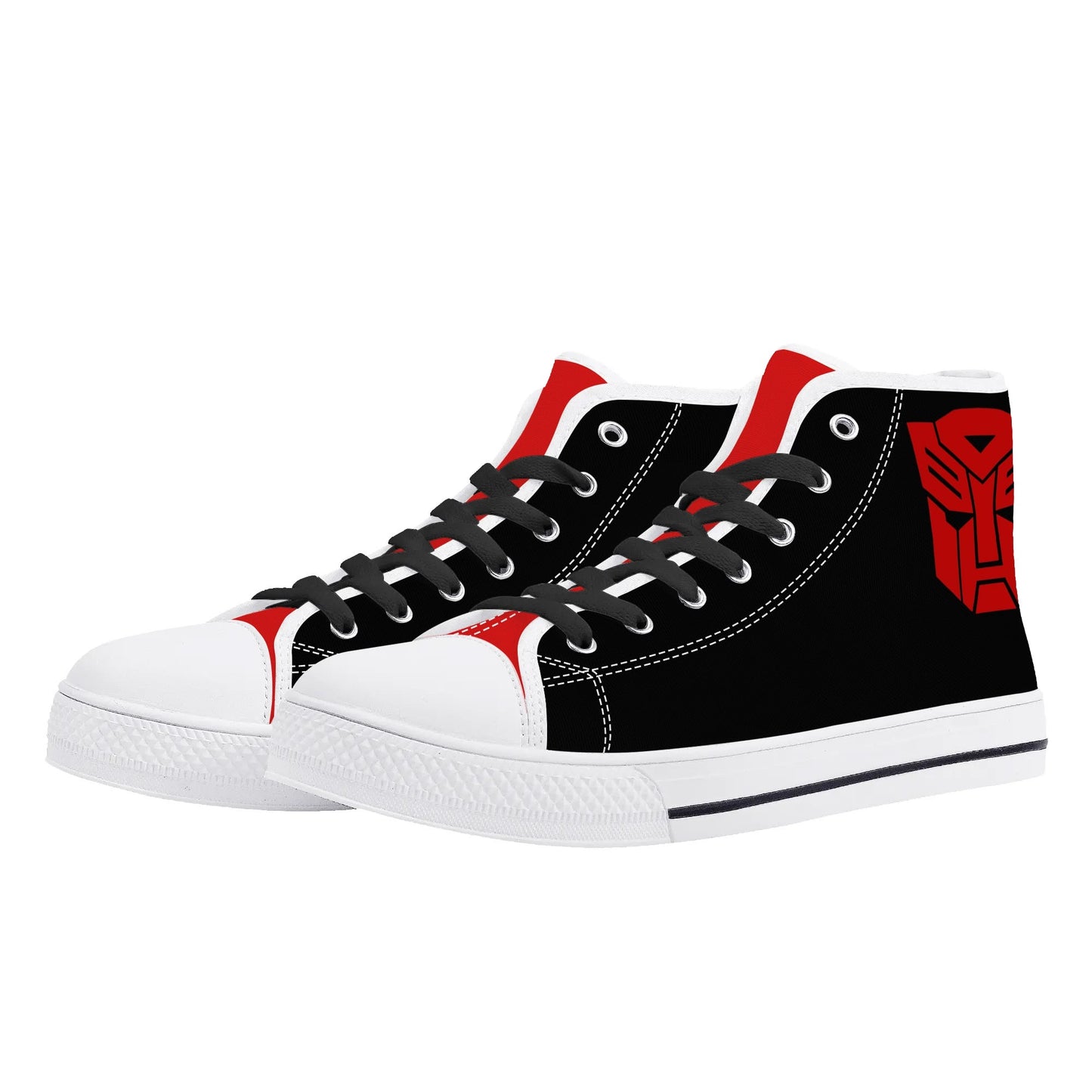 RED TRANSFORMER - Mens High Top Canvas Shoes