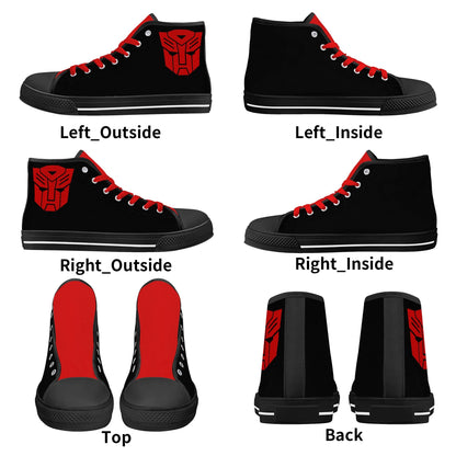 RED TRANSFORMER - Mens High Top Canvas Shoes