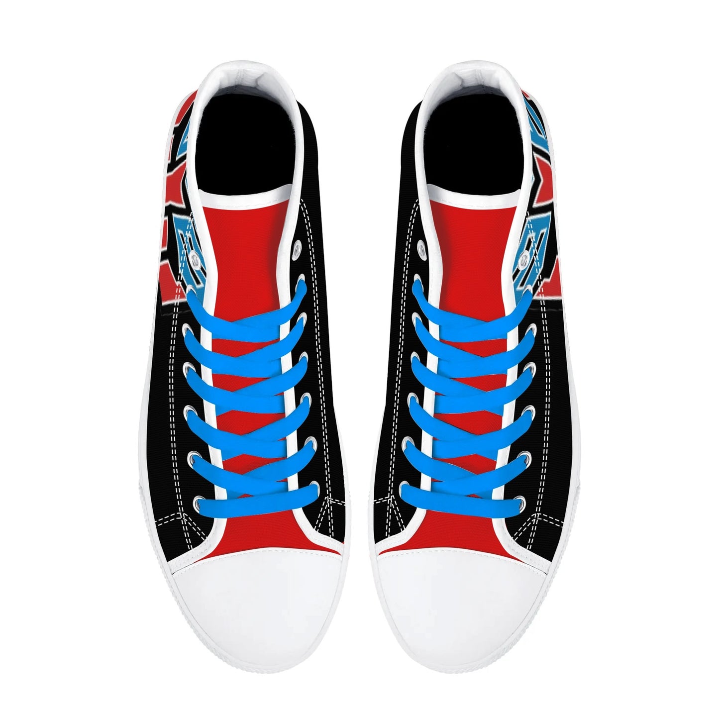 BLUE and RED AUTOBOT - Mens High Top Canvas Shoes