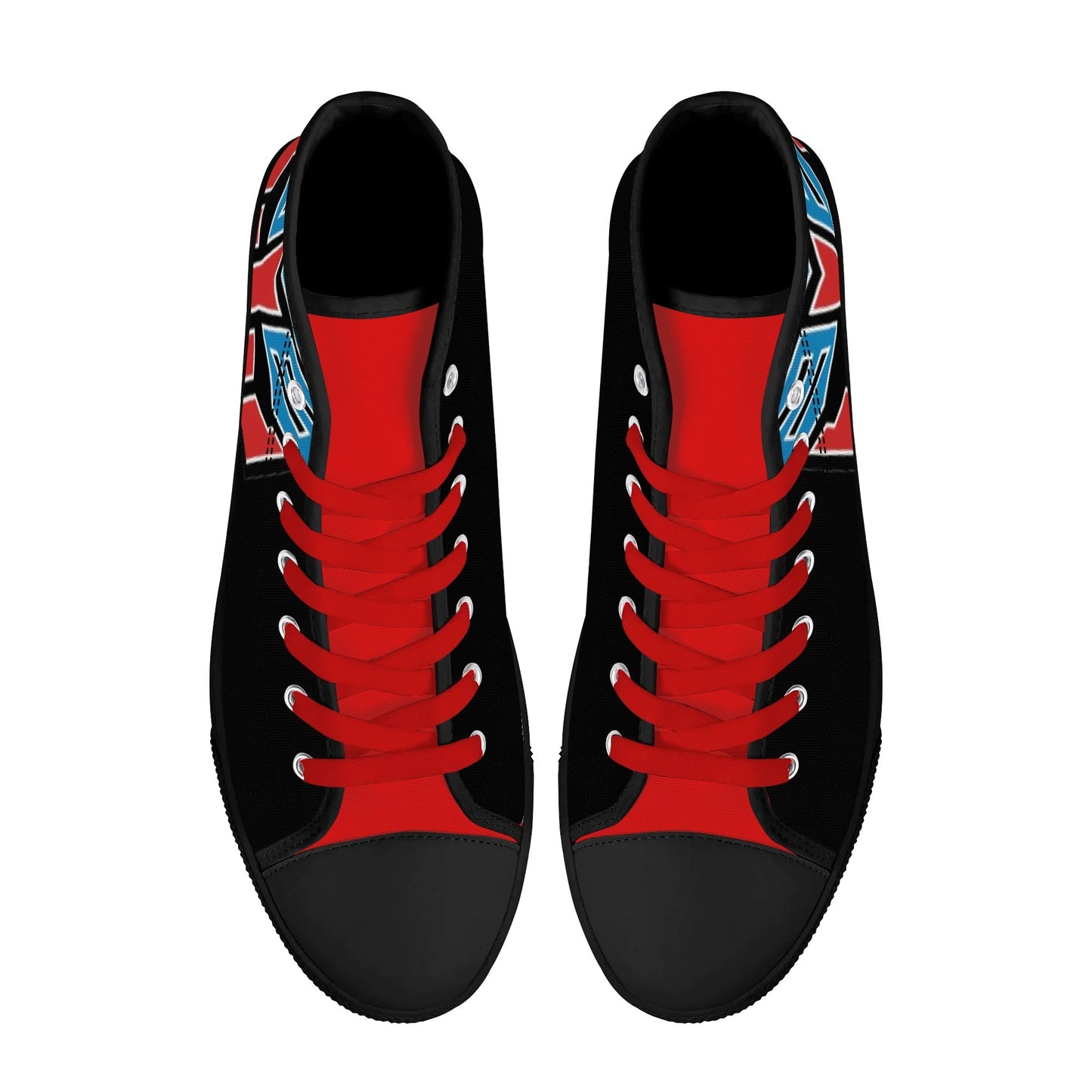 BLUE and RED AUTOBOT - Mens High Top Canvas Shoes