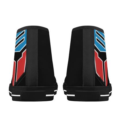 BLUE and RED AUTOBOT - Mens High Top Canvas Shoes