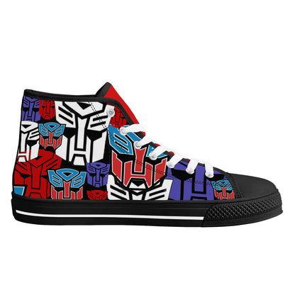 Transformers HALF COLLAGE - Mens High Top Canvas Shoes