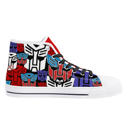 Transformers HALF COLLAGE - Mens High Top Canvas Shoes