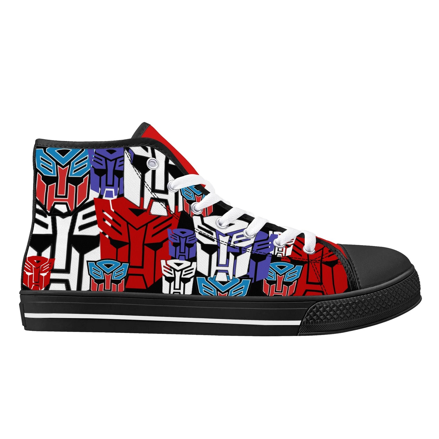 Transformers HALF COLLAGE - Mens High Top Canvas Shoes