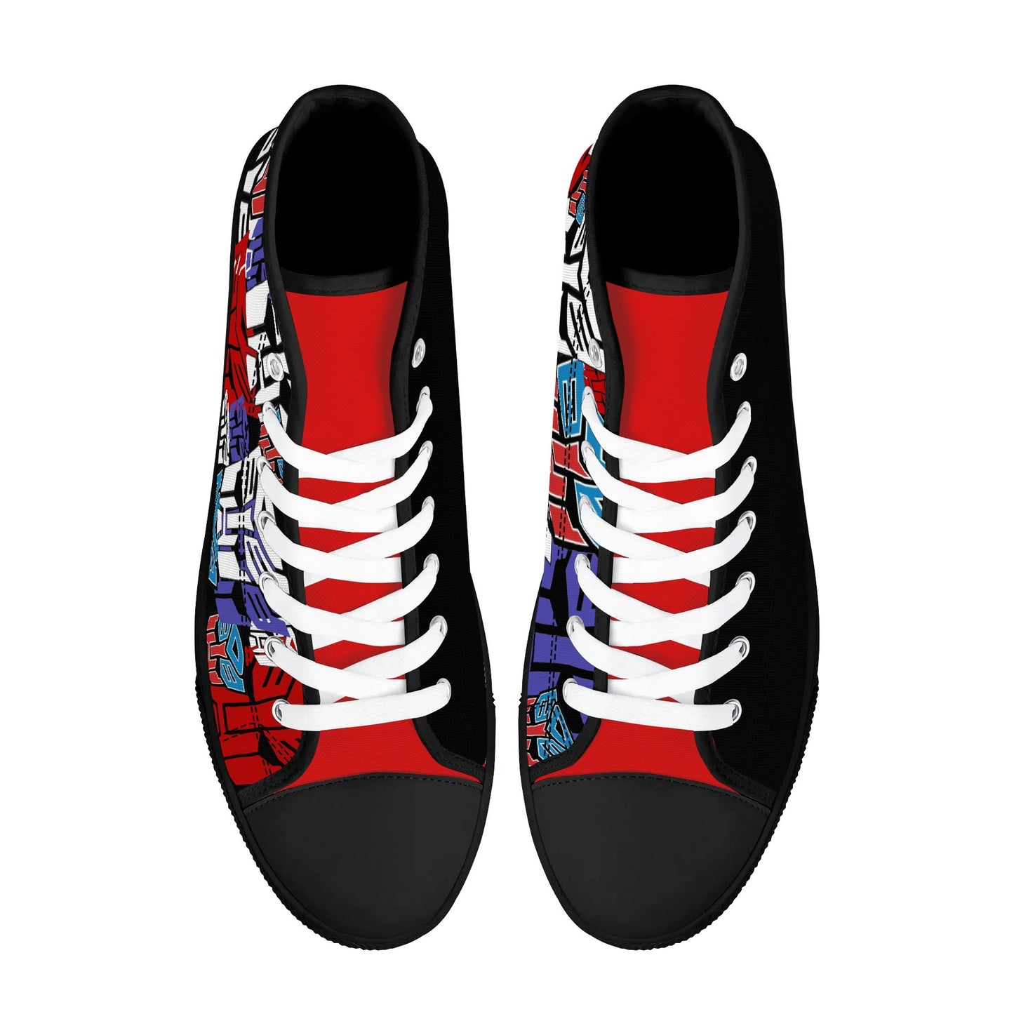 Transformers HALF COLLAGE - Mens High Top Canvas Shoes