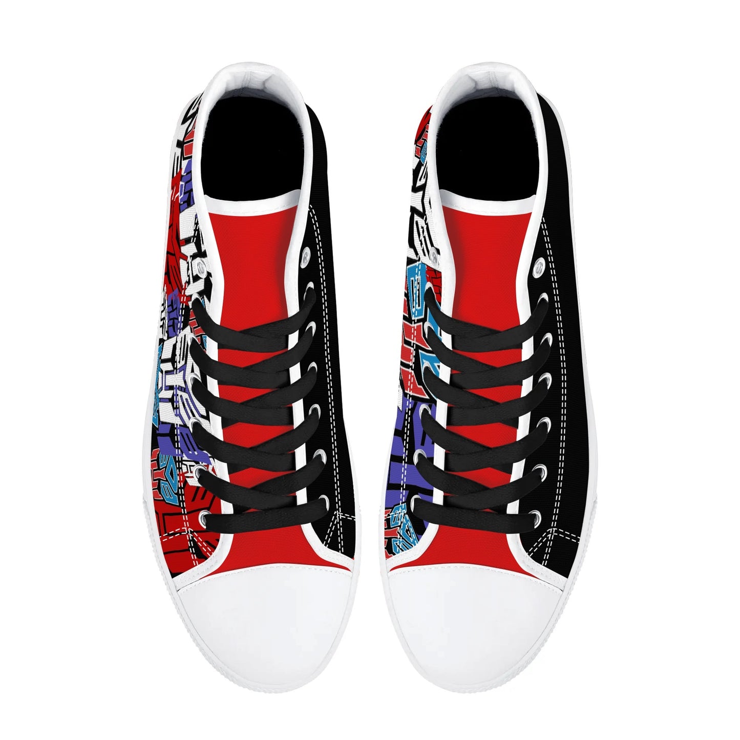 Transformers HALF COLLAGE - Mens High Top Canvas Shoes