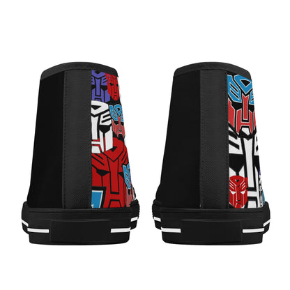 Transformers HALF COLLAGE - Mens High Top Canvas Shoes