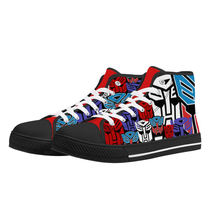 TRANSFORMER COLLAGE - Mens High Top Canvas Shoes